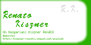 renato kiszner business card